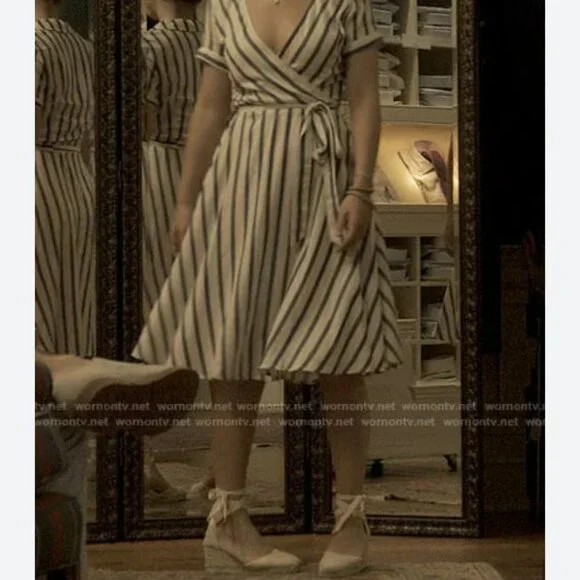 Ixia blue and white wrap tie dress - Picture 7 of 7